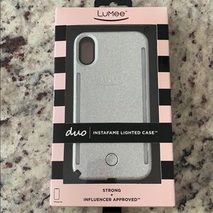 LuMee silver sparkle case